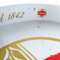 Vintage Schaefer Tip Tray 13" Barkeep Waitress Serving White Red Gold Metal