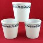 Pyrex 1410 Coffee Cups Vintage Old Town Blue ~ Set of 3 ~ Made in the USA