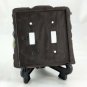 Fishing Gear 3D Textured Resin Dual Toggle Switch Plate Cover ~ No Mount Screws