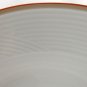 Dansk Tapestries DAMASK Twill Rim Red & Rose Lined Edge 9" Soup Bowls ~ Set of 2