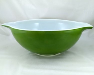 Pyrex 444 Avocado Vintage 4 Quart Cinderella Mixing Bowl ~ Made in the USA