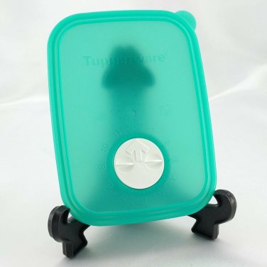 Tupperware 4155 Freeze Smart Seal Lid Sheer Green w/ Dating Dial