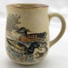 Vintage Mallards & Ducklings Stoneware Potbelly Mug 10oz ~ Made in Korea