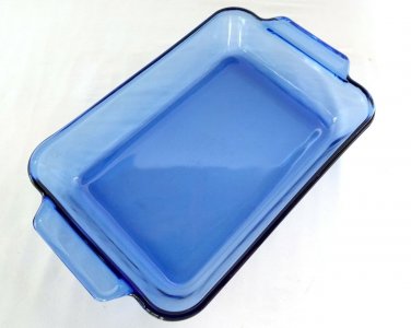 Anchor Hocking Cobalt Blue 2qt Baking Dish 8" x 11.5" x 2" ~ Made in the USA