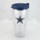 NFL Dallas Cowboys Double Wall Tervis Tumbler 24oz w/ Slide Open Lid Made in USA