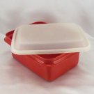 Tupperware 1254 Paprika Ice Cream Keeper w/ 1255 Sheer Lid ~ Made in the USA