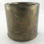 English Breakfast Brass Tea Canister Engraved Scroll Type Logos w/ Push-in Lid