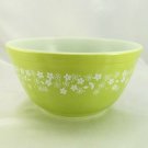 Pyrex 402 Green Bowl Spring Blossom Vintage 1.5 Qt Serving ~ Made in the USA