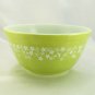Pyrex 402 Green Bowl Spring Blossom Vintage 1.5 Qt Serving ~ Made in the USA