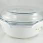 Pyrex England Emily Dish 8" Spring Garden Vintage 1986 w/ Blue Tint 29C Lid
