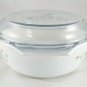 Pyrex England Emily Dish 8" Spring Garden Vintage 1986 w/ Blue Tint 29C Lid