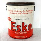 ESKO Esskay Shortening Tin Round 12" x 14.75" Tall Vintage Restaurant Bakery Can