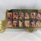 Brass SCHOOL DAYS Picture Frame Wall Hanging 1 - 12 Years 14.75" Long x 7" Tall