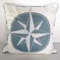 Compass Aqua Square 18" x 18" & Matching Rectangular 12" x 18" Striped Pillows