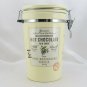 Fair Trade Belgian Chocolate Swing Top Canister Ceramic Jar w/ Chrome Wire Bail