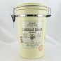 Fair Trade Belgian Chocolate Swing Top Canister Ceramic Jar w/ Chrome Wire Bail