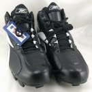 Reebok RB411 Baseball Cleats MLB Authentic Black & White Mens Size 13