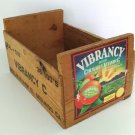Vibrancy Wooden Crate w/ Colorful Chewable Vitamin C Paper Label on Two Sides