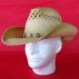 Western Straw Cowboy Hat Leon Leathers Desperado Collection ~ One Size ~ NOS