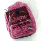 Alpine Swiss Pink Backpack Book Bag 16" Tall w/ Padded Shoulder Straps
