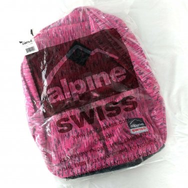Alpine Swiss Pink Backpack Book Bag 16" Tall w/ Padded Shoulder Straps