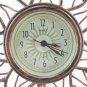 Sunburst Tabletop Metal Clock Art Deco Styling Timex Face w/ Youngtown 12888STA