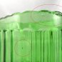 Vase Mate Dark Green Depression Glass Vintage Oval Scalloped Edge Desk Dish Vase