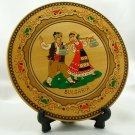 Wooden Bulgaria Plaque Hand Painted Water Carriers Wall Hanging