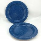 Enamelware Camper RV Backpack COBALT BLUE Graniteware Speckled Steel Plates 8½"