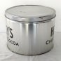 Hershey's Chocolate and Cocoa Silver Candy Tin 10" Round x 7.5" Tall ~ EMPTY
