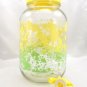 Anchor Hocking Sun Tea Beverage Spout Dispenser Spring Spatter Yellow Green