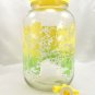 Anchor Hocking Sun Tea Beverage Spout Dispenser Spring Spatter Yellow Green
