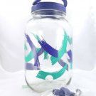 Anchor Hocking Sun Tea Beverage Dispenser Gallon Green & Purple Abstract Swatch