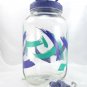 Anchor Hocking Sun Tea Beverage Dispenser Gallon Green & Purple Abstract Swatch