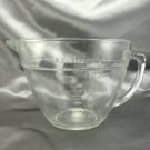 Fire-King Clear Glass 2qt Measuring Cup Embossed Batter Bowl ~ Made in the USA