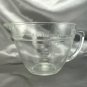Fire-King Clear Glass 2qt Measuring Cup Embossed Batter Bowl ~ Made in the USA