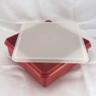 Tupperware 514 Brownie Cookie Keeper Paprika w/ Sheer 515 Seal ~ Made in the USA