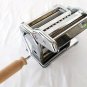 Imperia Pasta Maker Machine SP150 w/ Clamp Lock Dial Wood Handle & Instructions
