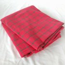 Vintage Country Christmas Cloth Tablecloth Red & Green 92" x 56 " 100% Cotton