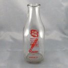 Duraglas Old Homestead Dairy Milk Bottle ONE QUART Vintage 1952 Windsor VT