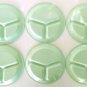 King-Line Melamine Divided Plates #103 Mint Green 3 Compartment 10&Acirc;&frac34;" - Set of 6