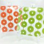 Pair Vintage Pop Art Inspired Dishes One Each Orange & Green Linked Circles