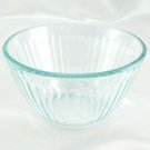 Pyrex 7401-S Ribbed Side Vintage Blue Glass Serving Bowl 3 Cup ~ CHIPPED RIM
