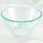 Pyrex 7401-S Ribbed Side Vintage Blue Glass Serving Bowl 3 Cup ~ CHIPPED RIM