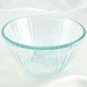 Pyrex 7401-S Ribbed Side Vintage Blue Glass Serving Bowl 3 Cup ~ CHIPPED RIM