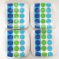Melamine Plastic Square Plates 9" Square w/ Rounded Corners Blue & Green Spheres