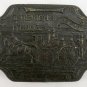 Fire Dept Belt Buckle America's Heroe's Solid Brass 3-3/4" x 2-3/4"