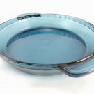 Anchor Hocking Deep Ocean Aqua Pie Plate Scalloped Inside Rim 9.5" x 1.5