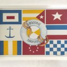 Welcome Aboard Nautical Serving Tray Melamine 17.5" x 12" Kathleen Parr McKenna