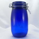Cobalt Blue Canister w/ Chrome Wire Bail Italiglass 1.5L ~ NEW SILICONE GASKET